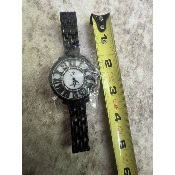 Judith Ripka Watch Mother of Pearl Black Stainless Steel Rhinestone London main image 8